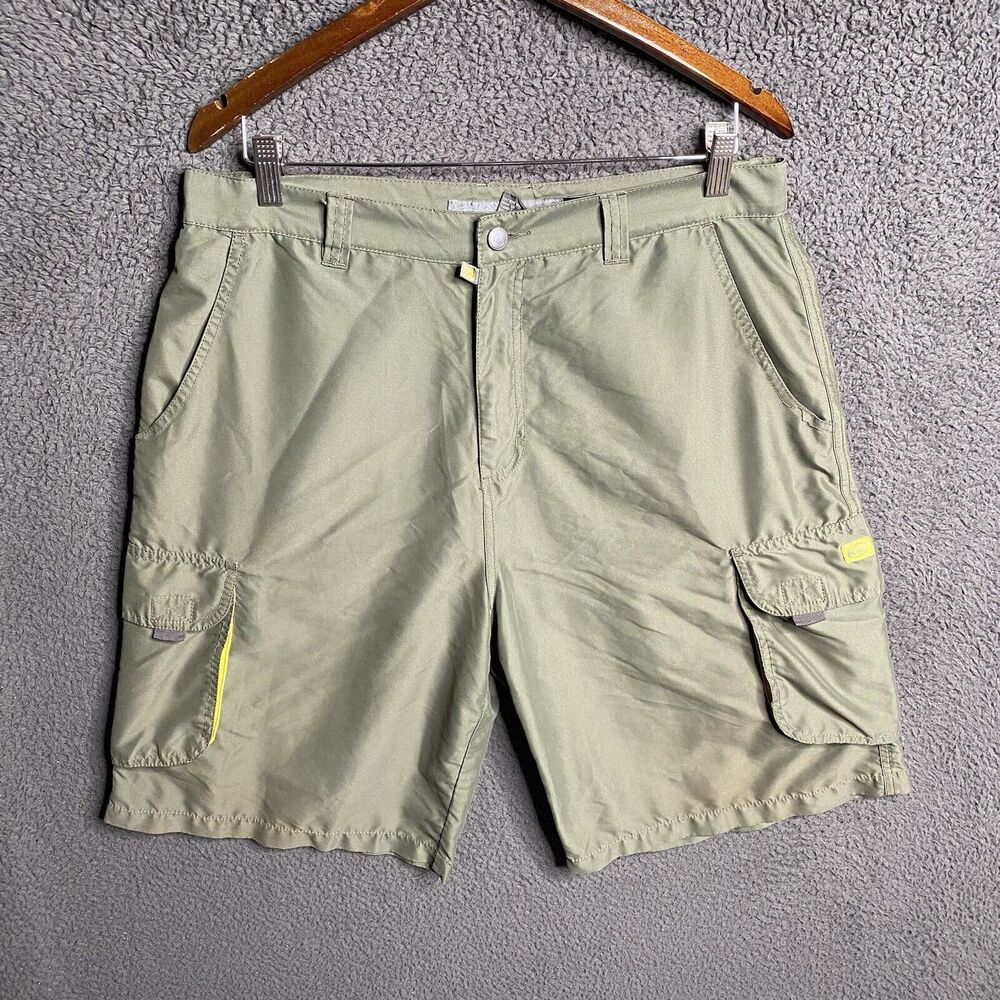 Vintage Quiksilver Shorts Size 34 Y2K Men's Cargo Lightweight Baggy Skater Surf